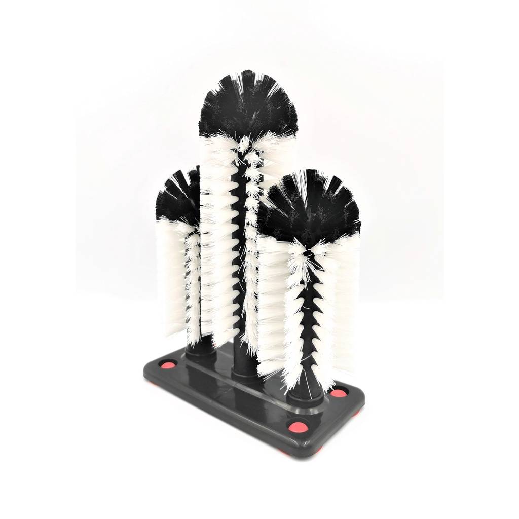 1 pc Manual 3 Brush Glass Washer for Bar